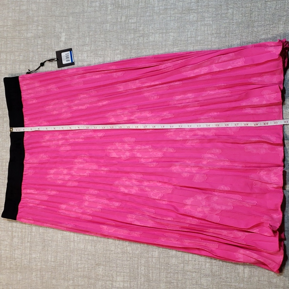 NWT DKNY Midi Pink and Black Skirt Size XL - Picture 4 of 7